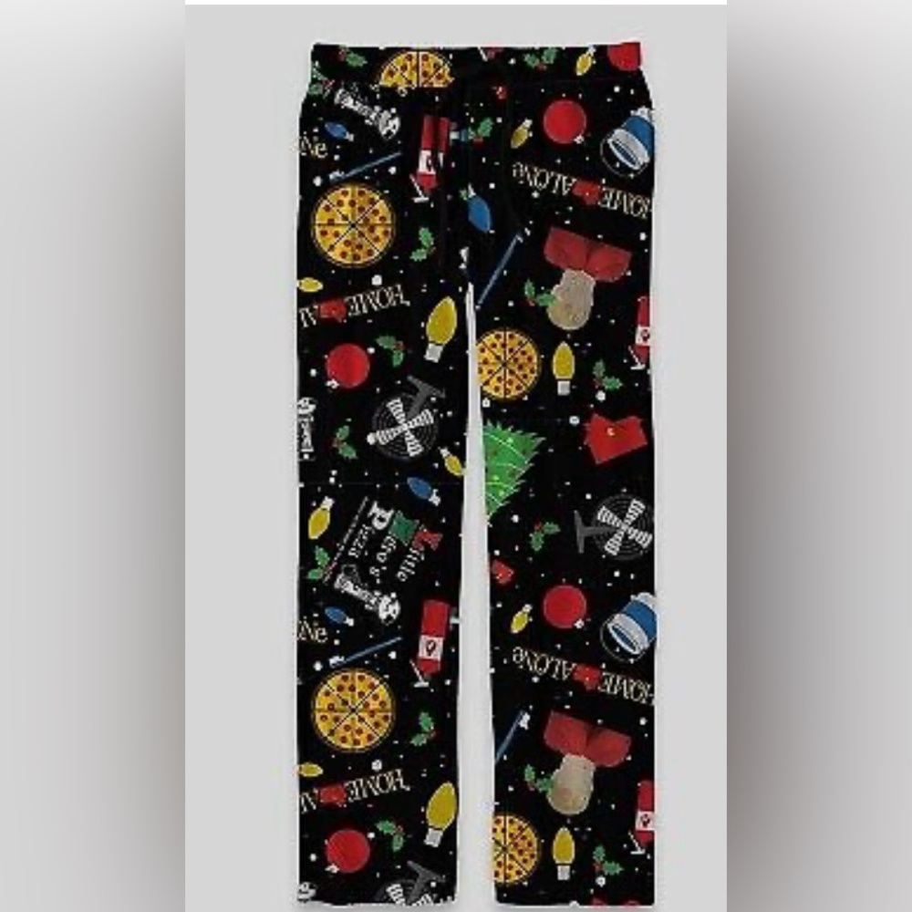 Men's Black Fun Print Lounge Pants